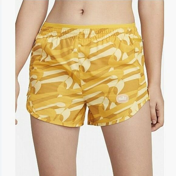 Nike Pants - Nike Dri-FIT Icon Clash Tempo Luxe Women's Running Shorts Yellow DQ6117-752
